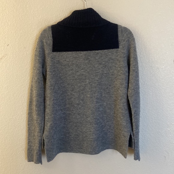 A.L.C. Wool blend color block grey turtleneck - Picture 6 of 6